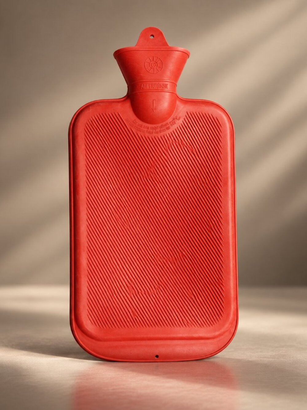 Red Rubber Hot Water Bottle